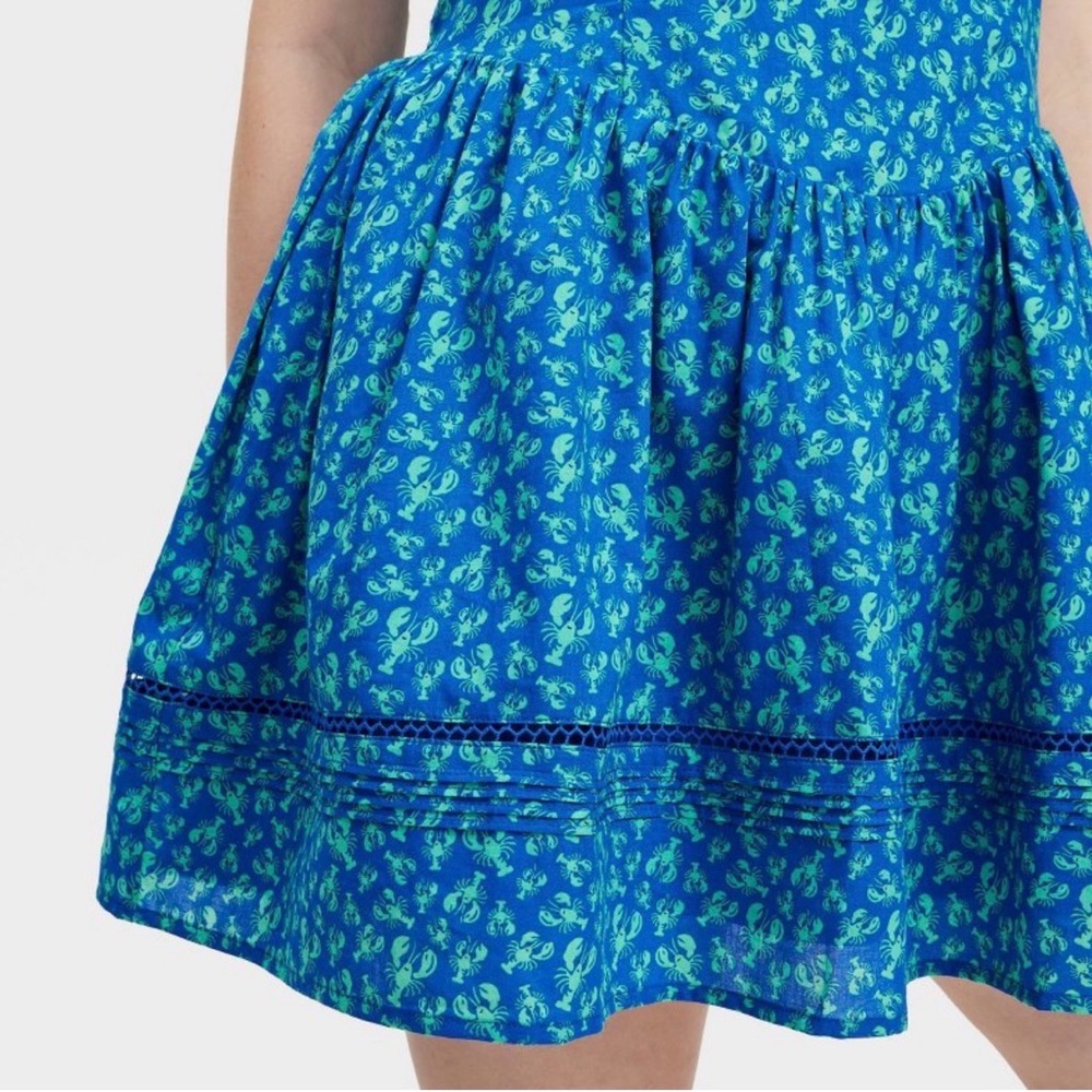 NWT Roller Rabbit x Target Lobsters Blue Drop Waist Mini Dress - Women’s M - Picture 7 of 7